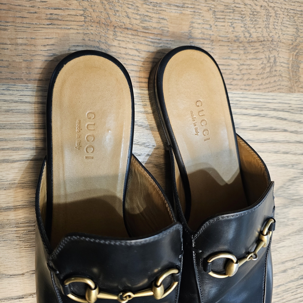 Gucci Princetown Slippers Black Leather Loafers Womens Sz 6/6.5 Or 36 1/2 - Picture 9 of 17